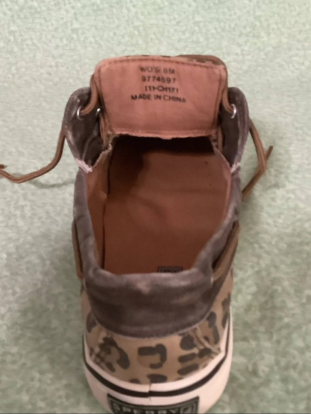 Sperry Women’s Distressed Leopard Print Boat Shoes - Brown/Tan Size 8